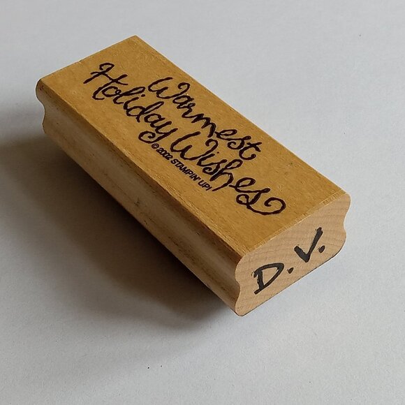 ๐ฏ 10 for $10 / Stampin' Up Warmest Holiday Wishes Mounted Wooden Stamp - Picture 5 of 5